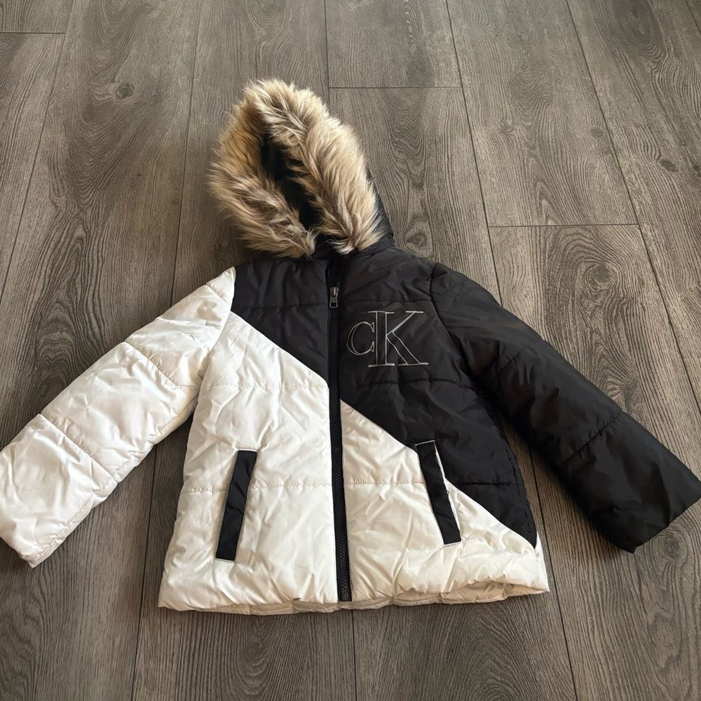 Calvin Klein Jeans Black and White Puffer Jacket